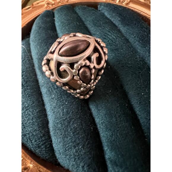 Carolyn Pollack Ring Sz 6 Sterling Brass Copper Relios Southwest Vintage Jewelry - Picture 4 of 10